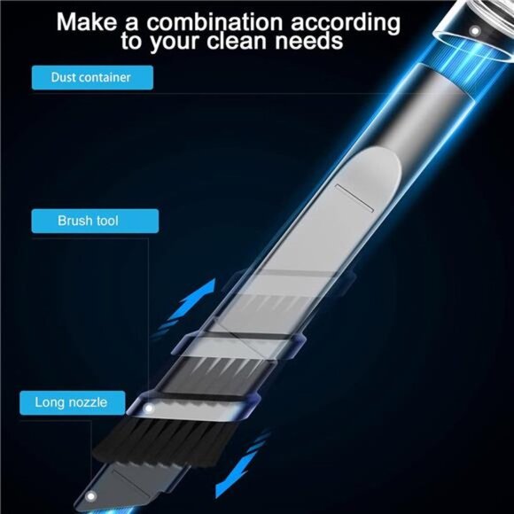 CarVacuum Handheld 9000PA SuctionCleaner with LEDLight,Car Cordless Rechargeable - Picture 3 of 6